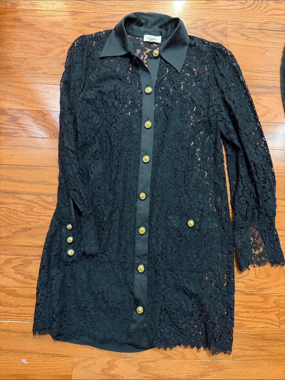 L'AGENCE Black Lace dress